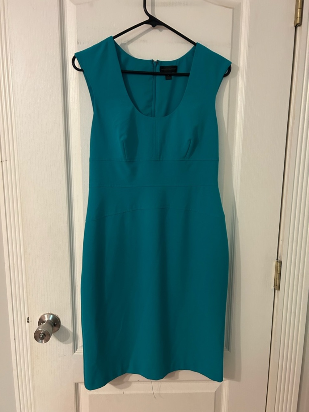 Worthington Teal Dress Size 6 Lined Sleeveless Career Work Office Slimming - Picture 2 of 5